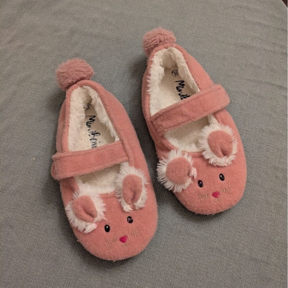 Mini Boden Pink Mary Jane Bunny Slippers EU Size 31 / Size 13 Kids